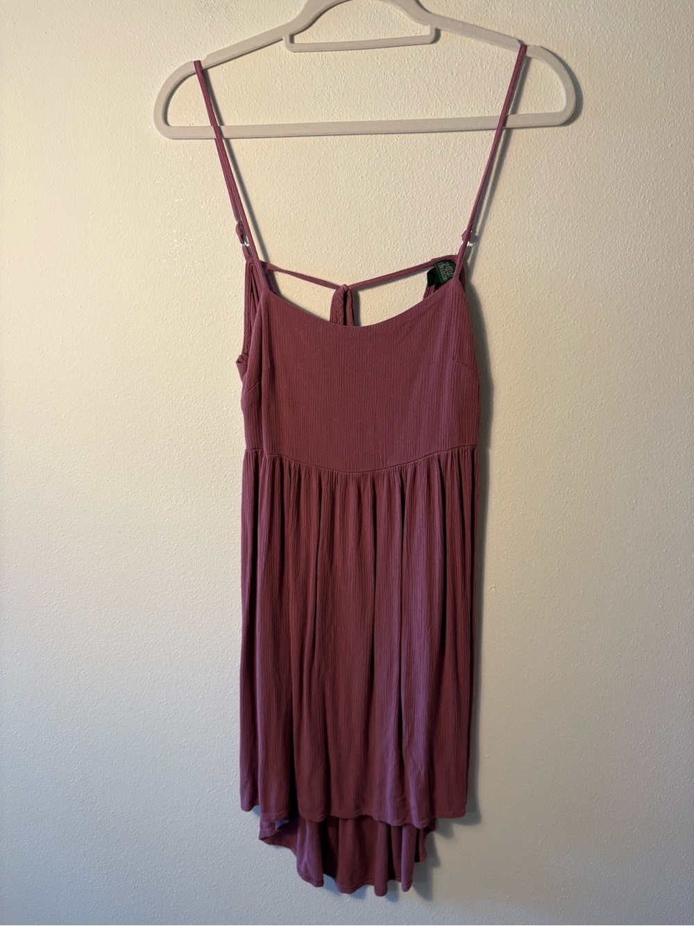 Target Dusty Rose Crinkle Tie Open Back Mini Sundress M